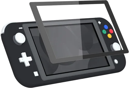 Vista 8 de eXtremeRate Soft Touch Black DIY Replacement Shell for Nintendo Switch Lite, NSL Handheld Controller Housing w Screen Protector, Custom Case Cover