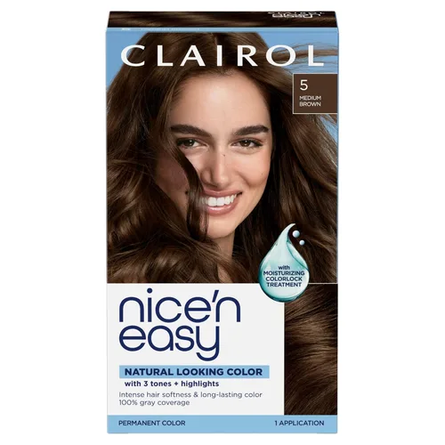 Vista 21 de Clairol Nice'n Easy Tinte Permanente para el Cabello, 6 Castaño Claro, Paquete de 3 6 marrón claro