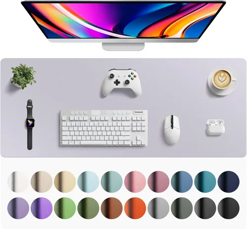 Vista 934 de Aothia Protector de escritorio de cuero, alfombrilla para mouse, alfombrilla de escritorio de oficina, 31.5 x 15.7 pulgadas, secante de escritorio