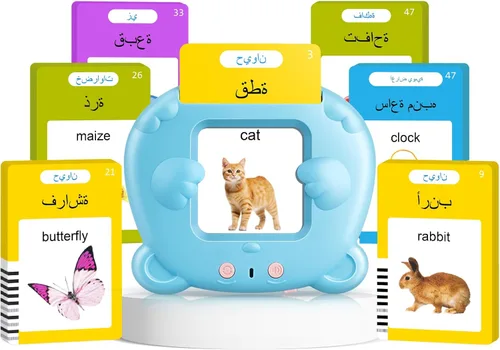 Vista 16 de Tarjetas didácticas parlantes para niños pequeños, juguetes Montessori de aprendizaje con 510 palabras visuales, discurso de bolsillo para niños