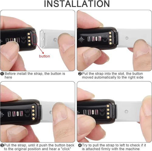 Vista 4 de Paquete de 3 correas Fitbit Luxe compatibles con Fitbit Luxe, correas de repuesto de silicona suave para mujeres y hombres