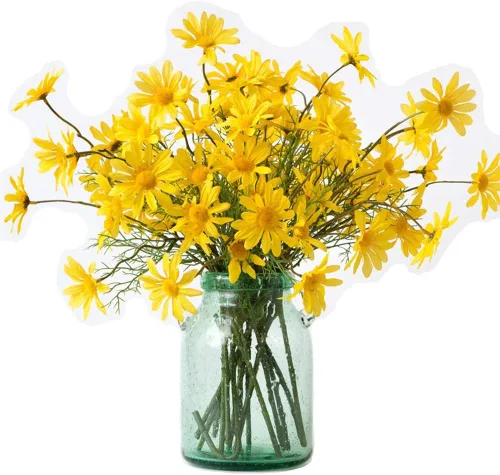 10 arreglos florales de margaritas artificiales para el hogar, hotel, oficina, boda, fiesta, jardín, manualidades, decoración artística, cada una de