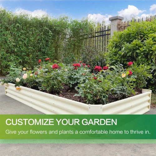 Vista 49 de GARDMAX 2x2x1FT Galvanized Round Raised Garden Bed Kit, Metal Planter Boxes Outdoor with Easy Assembly, Large Garden Bed for Vegetables, Fruits