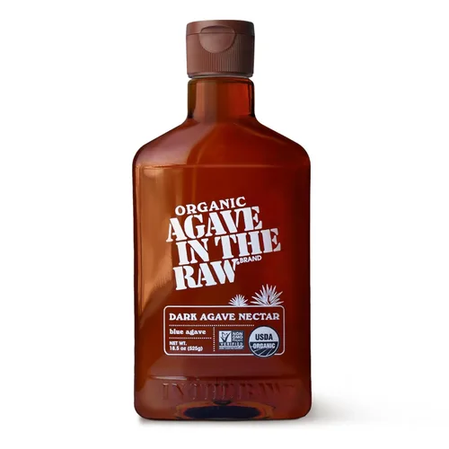Agave In The Raw Organic Agave Nectar Edulcorante Orgánico, Jarabe de Agave Azul, sustituto del azúcar para café, hornear, cocinar, bebidas