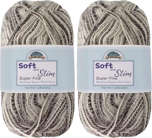 Vista 74 de JubileeYarn Hilo Suave y Delgado - 50g/madeja Mezcla de Rayón de Bambú y Lana - Pegaso - 2 madejas