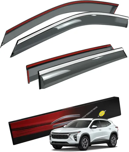 Vista 7 de Protectores de lluvia compatibles con Toyota 4Runner 2010-2023 2024, deflectores de ventana lateral, viseras de ventana, deflector de ventilación