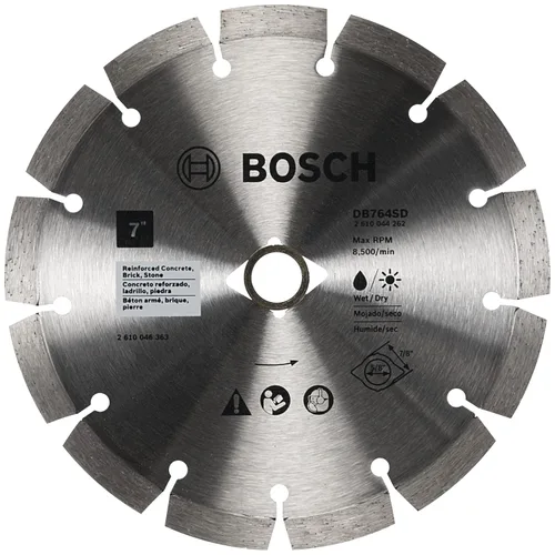 Vista 13 de Bosch DB441C Hoja de diamante de borde segmentado premium de 4 pulgadas para cortes ásperos universales