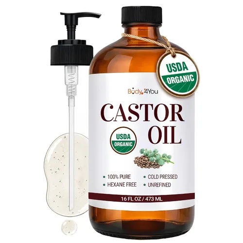 Vista 12 de BodyJ4You Aceite de ricino orgánico USDA - Suero para barba y cuero Sérum para el cuero cabelludo para el crecimiento de la barba, sin hexano
