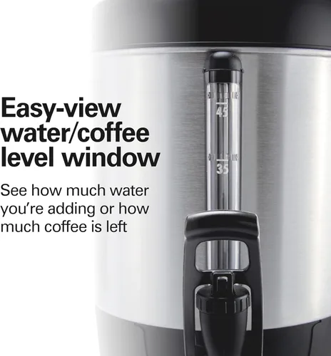 Vista 5 de Hamilton Beach Urna de café de preparación rápida de 45 tazas y dispensador de bebidas calientes, 40521