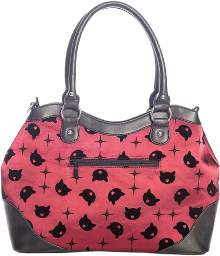 Vista 3 de Lost Queen Bolso de mano para mujer Gótico oscuro gótico victoriano (gatos burdeos hermanas lunares), Borgoña