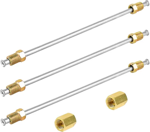 Vista 18 de MuHize Kit de Línea de Freno de Acero Inoxidable a Prueba de Óxido - Tubería de 16" 3/16" con Abocinados Dobles de Precisión y 2 Uniones Ajuste