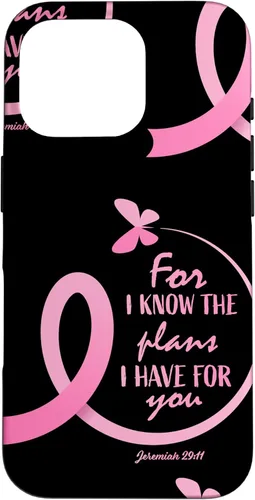 Vista 20 de Breast Cancer Gifts Women Mom Jeremiah 29 11 Butterfly Phone Case for iPhone 17