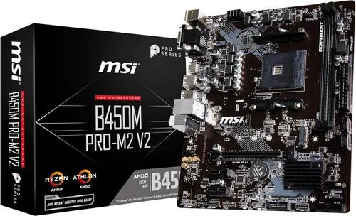 Vista 8 de MSI ProSeries AMD Ryzen 1ª y 2ª generación AM4 M.2 USB 3 DDR4 D-Sub DVI HDMI Micro-ATX placa base (B450M PRO-M2 Max) (B450MPM2MAX)
