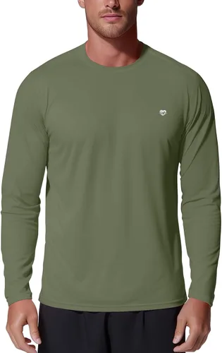 Vista 17 de Zengjo - Camiseta de manga larga de Baselayer para hombre, ligera, para correr Negro