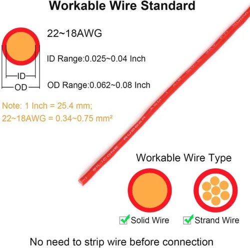 Vista 4 de Kalolary - Conectores de cable de bajo voltaje, paquete de 20 conectores de cable de 2 pines de 3/2 vías, cable compacto universal tipo T