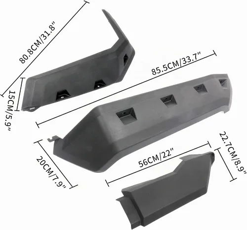 Vista 5 de Guardabarros extendidos compatibles con Can Am Defender 2016-2026