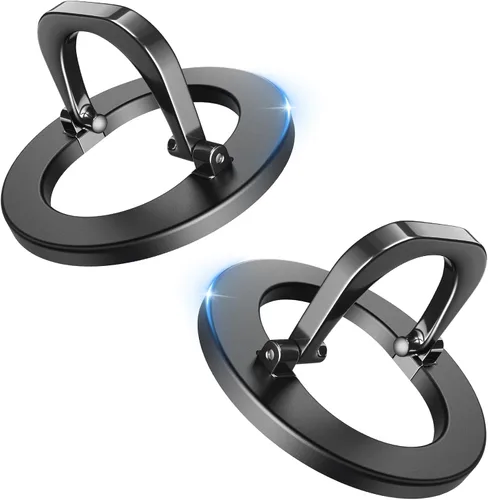 Paquete de 2: SUPERONE para agarre de teléfono MagSafe, soporte magnético ajustable para anillo de teléfono extraíble compatible con accesorios