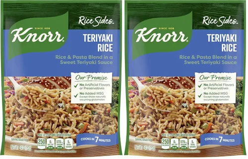 Vista 10 de Knorr Rice Sides Teriyaki Para un sabroso acompañamiento de arroz Sin sabores artificiales, sin conservantes, sin MSG añadido 5.4 oz