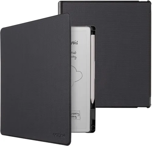Vista 49 de CoBak Funda de cuero genuino para tableta de papel Remarkable 2 - Funda protectora de libro tipo folio con respaldo duro y ligero y soporte