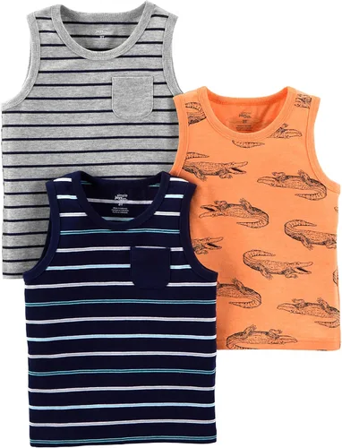 Simple Joys by Carter's Camisetas sin mangas para niños pequeños y bebés, multipacks