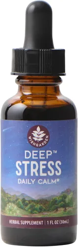 WishGarden Hierbas Deep Stress con Ashwagandha - Suplemento de apoyo suprarrenal líquido a base de plantas con raíz de ashwagandha y adaptógenos