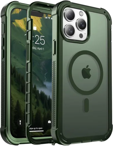 Vista 52 de jaroco - Funda magnética compatible con MagSafe para iPhone 11 de 6.1 pulgadas; protección de grado militar contra caídas, de doble capa, Blanco