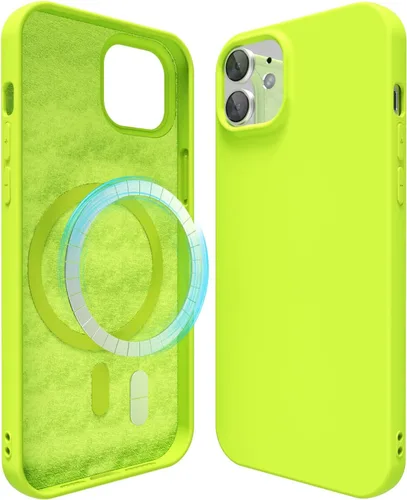 Vista 192 de oakxco Magsafe Silicone Mobile Phone Case Colourful Ultra Thin Slim Case Plain Mobile Phone Case Girls Magnetic Inductive Charging Protective Case