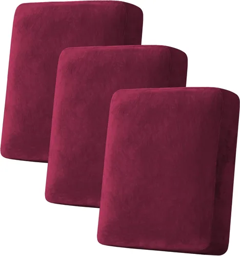 Vista 175 de H.VERSAILTEX Funda de cojín elástica de terciopelo para sofá, funda de cojín de felpa para cojines de silla, protector de muebles, cojín de asiento