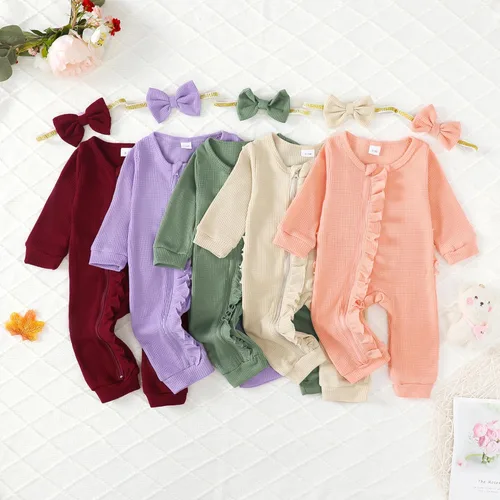 Vista 6 de Mikrdoo Ropa de niña recién nacida, ropa de bebé para otoño e invierno, trajes de manga larga, mameluco de 0 3 6 12 meses
