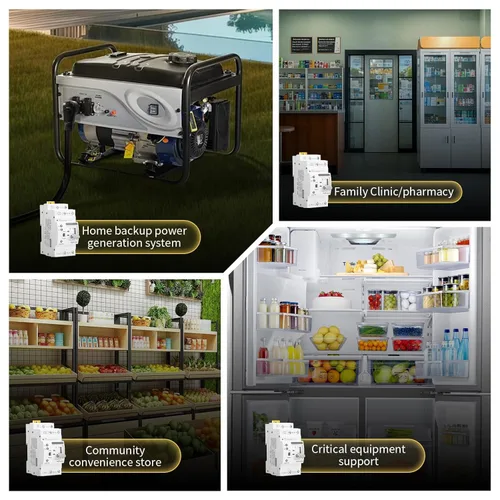 Vista 8 de Mini ATS AC Interruptor de transferencia automática/manual 2P 63A 110V, ATS de transferencia manual para fuente de alimentación ininterrumpida