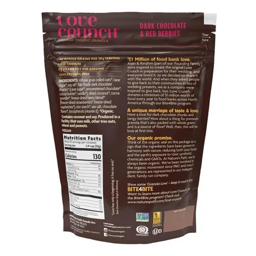 Vista 3 de Love Crunch - Nature's Path - Granola orgánica, chocolate oscuro