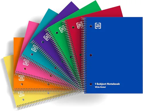 Vista 6 de Staples 1 Subject cuaderno con renglones anchos, 8 pulgadas x 10-1/2 pulgadas, rojo