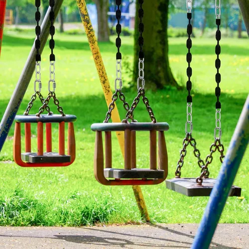 Vista 3 de 4 cadenas de acero inoxidable (negro de 84 pulgadas), accesorios de columpio resistentes, 4 hebillas de conexión rápida, hamacas para columpios