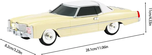 Vista 8 de WS-1966 Retro Sedan Bluetooth Car Replica Altavoz – HD Stereo, TWS, FM, USB/TF, luces LED, Tipo-C – Altavoz portátil para coche con micrófono