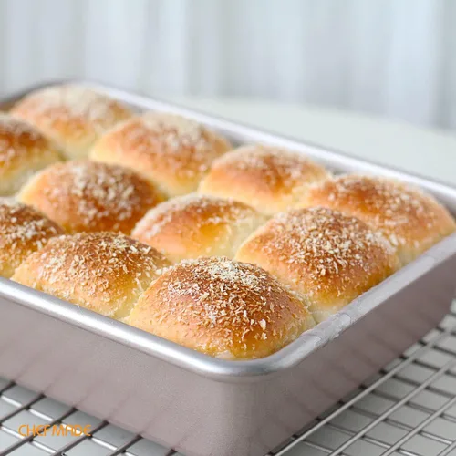 Vista 5 de CHEFMADE Molde rectangular para pasteles de 8.7 pulgadas, antiadherente, para hornear en horno (dorado champán)