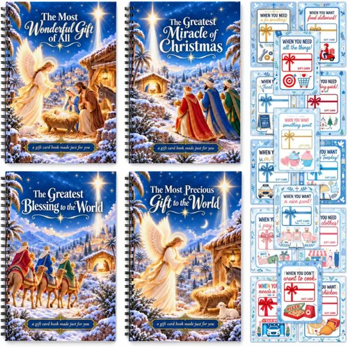 Vista 25 de Libro de tarjetas de regalo de Navidad para adultos, adolescentes 4HC1