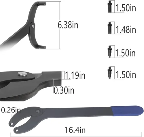 Vista 5 de Herramienta de cambio de correa dentada del motor contra la herramienta del tenedor de la polea de distribución para VW Golf VAG 3036 T10172