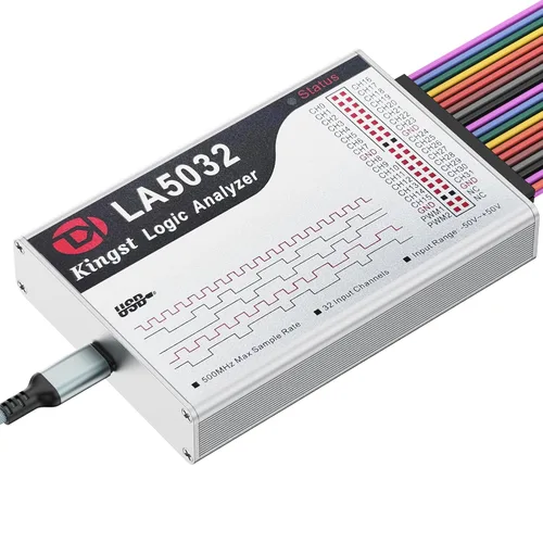 Vista 9 de LA1010 Analizador USB de lógica 16 canales de entrada 100MHz con el software PC en inglés Instrumento de mano, compatible con Windows (32bit/64bit)