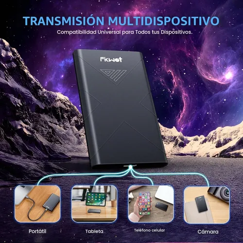 Vista 5 de Fikwot SSD externo de 1 TB, SSD portátil, hasta 2000 MB/s, unidades de estado sólido externas USB 3.2 Gen2x2, compatible con Smart TV, PS5/PS4
