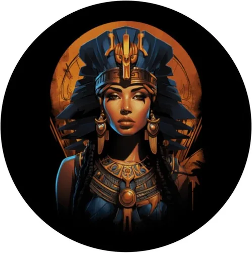 Vista 3 de Cleopatra Reina egipcia Diosa del Antiguo Egipto Mitología PopSockets intercambiables PopGrip