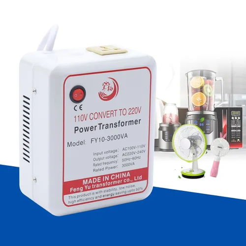 Vista 5 de Transformador de potencia de 3000 W, adaptador de convertidor de voltaje elevador de 110 V-120 V a 220 V-240 V, transformador de voltaje resistente