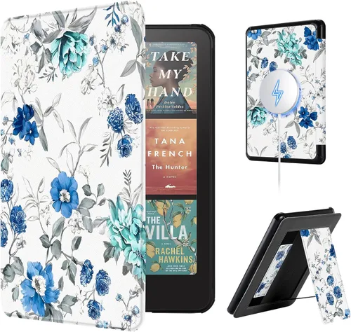 CoBak Funda ligera con soporte para Kindle Paperwhite de 7" de 12ª generación 2024 y Kindle Colorsoft con correa para la mano derecha - Compatible