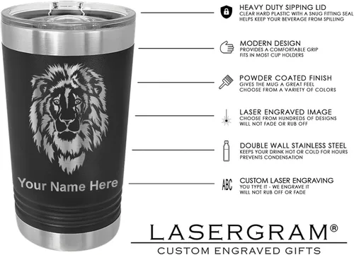 Vista 3 de LaserGram Vaso de pinta aislado al vacío de 16 onzas, ST Surgical Technologist, grabado personalizado incluido (negro) Engraved Gift for Surgical