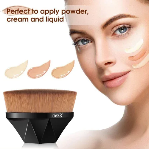 Vista 2 de Brocha para base de maquillaje, brochas de maquillaje Kabuki, brochas de maquillaje líquidas en polvo, brochas de maquillaje para mezclar líquidos