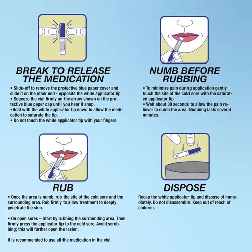 Vista 5 de Tratamiento para fuegos bucales, dosis única. De Orajel, 1, 1