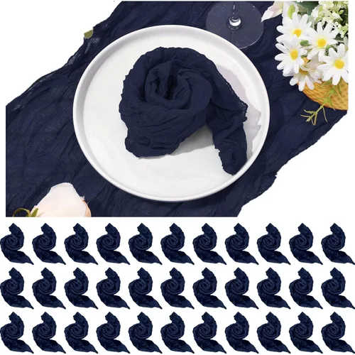 Vista 9 de Mixweer 50 servilletas de gasa de 20 x 20 pulgadas, servilletas de algodón de gasa arrugada, servilletas de tela de queso, servilletas de tela Beige