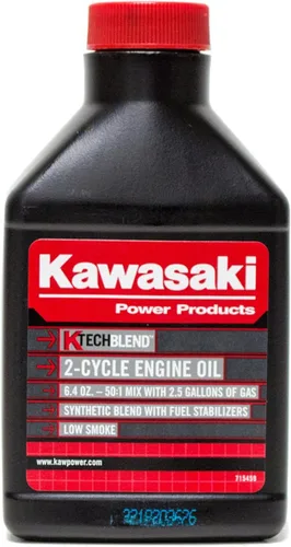 Vista 2 de Kawasaki 24PK 6.4oz 50:1 Mezcla de aceite de motor de 2 ciclos 2.5 galones K-TECH Blend 99969-6084