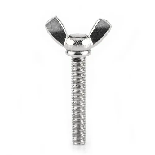 Vista 4 de 5 tornillos de mariposa de ala M6 DIN316 304 acero inoxidable pulgar mariposa ala pernos de mano (M6x40mm)
