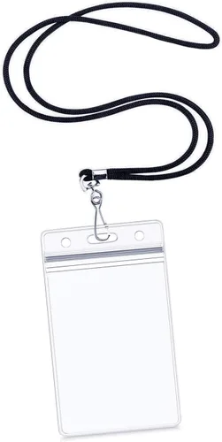 Vista 7 de Soporte vertical para tarjeta de identificación con cremallera resellable tipo impermeable (identificación vertical, 6 unidades)