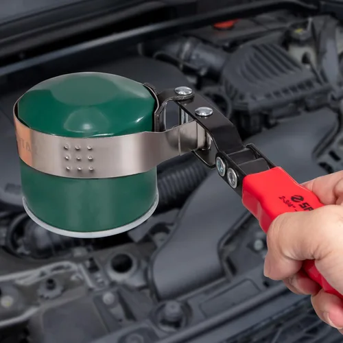 Vista 3 de Spurtar Juego de llaves giratorias para filtro de aceite de 5 piezas Ajustable Llave de 2-3/4" a 5-1/4" (70-133mm) Herramienta universal de 12